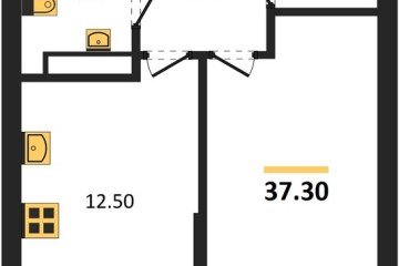 Фото №1: 1-комнатная квартира 37 м², 13/16 эт. - Краснодар, мкр. Догма Парк, ул. Анны Ахматовой