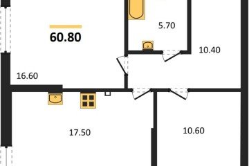Фото №1: 2-комнатная квартира 60 м², 2/16 эт. - Краснодар, мкр. Догма Парк,