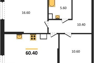 Фото №1: 2-комнатная квартира 60 м², 3/16 эт. - Краснодар, мкр. Догма Парк,