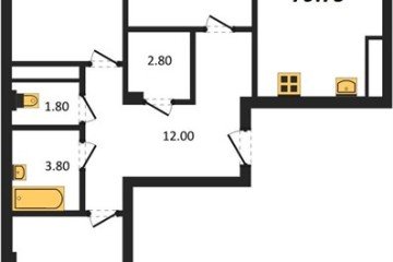 Фото №1: 3-комнатная квартира 79 м², 5/5 эт. - Краснодар, мкр. Фестивальный,