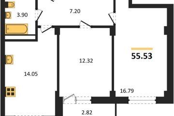 Фото №1: 2-комнатная квартира 56 м², 1/4 эт. - Краснодар, мкр. Фестивальный,