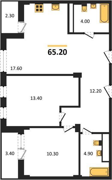 Фото №1: 2-комнатная квартира 67&nbsp;м², 2/4&nbsp;эт. - Краснодар, Прикубанский внутригородской округ, мкр. Фестивальный, ул. Круговая, 4/1