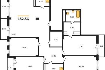 Фото №1: 4-комнатная квартира 152 м², 2/4 эт. - Краснодар, мкр. Фестивальный, ул. Круговая, 4/1