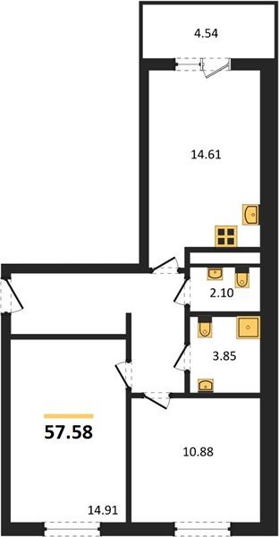 Фото №1: 2-комнатная квартира 57&nbsp;м², 7/18&nbsp;эт. - Краснодар, Прикубанский внутригородской округ, мкр. ЖК Тёплые Края