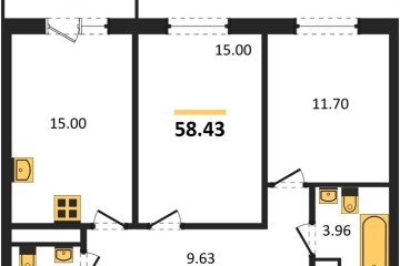 Фото №1: 2-комнатная квартира 58&nbsp;м², 14/16&nbsp;эт. - Краснодар, мкр. ЖК Тёплые Края, 