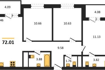 Фото №1: 3-комнатная квартира 72 м², 2/18 эт. - Краснодар, мкр. ЖК Тёплые Края,