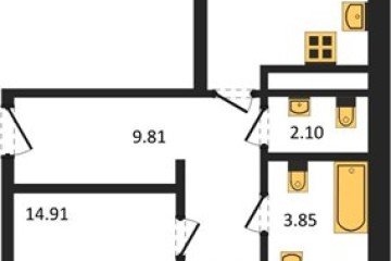 Фото №1: 2-комнатная квартира 60 м², 9/18 эт. - Краснодар, мкр. ЖК Тёплые Края,