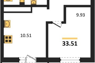 Фото №1: 1-комнатная квартира 33 м², 2/18 эт. - Краснодар, мкр. ЖК Тёплые Края,