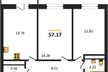 Фото №1: 2-комнатная квартира 56 м², 3/18 эт. - Краснодар, мкр. ЖК Тёплые Края,