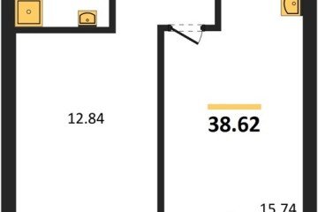 Фото №1: 1-комнатная квартира 38 м², 4/18 эт. - Краснодар, мкр. ЖК Тёплые Края,