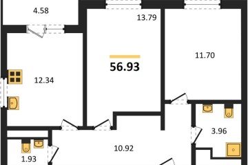 Фото №1: 2-комнатная квартира 56 м², 15/18 эт. - Краснодар, мкр. ЖК Тёплые Края,