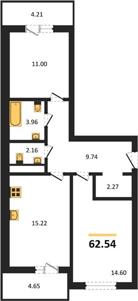 Фото №1: 2-комнатная квартира 62&nbsp;м², 2/18&nbsp;эт. - Краснодар, Прикубанский внутригородской округ, мкр. ЖК Тёплые Края