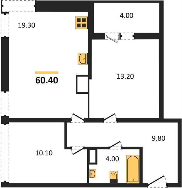 Фото №1: 2-комнатная квартира 60&nbsp;м², 15/16&nbsp;эт. - Краснодар, Прикубанский внутригородской округ, мкр. жилой комплекс Самолёт-6