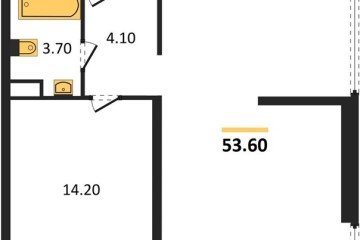 Фото №1: 2-комнатная квартира 53 м², 16/16 эт. - Краснодар, мкр. жилой комплекс Самолёт-6,