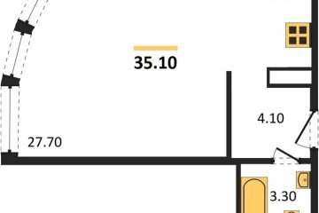 Фото №1: Студия 35 м², 15/16 эт. - Краснодар, мкр. жилой комплекс Самолёт-6,