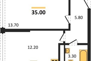 Фото №1: 1-комнатная квартира 35 м², 15/16 эт. - Краснодар, мкр. жилой комплекс Самолёт-6,