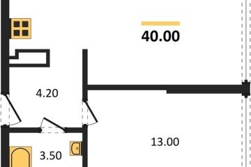 Фото №1: 1-комнатная квартира 40 м², 16/16 эт. - Краснодар, мкр. жилой комплекс Самолёт-6,