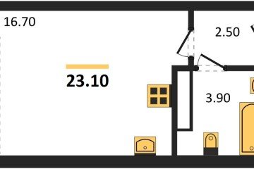 Фото №1: Студия 23 м², 16/16 эт. - Краснодар, мкр. жилой комплекс Самолёт-6,