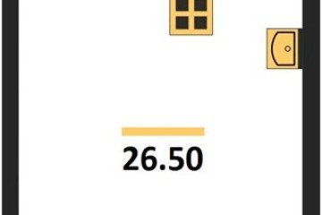 Фото №1: Студия 26 м², 3/16 эт. - Краснодар, мкр. жилой комплекс Самолёт-6,