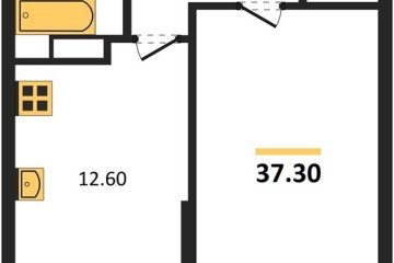 Фото №1: 1-комнатная квартира 37 м², 5/16 эт. - Краснодар, мкр. жилой комплекс Самолёт-6,