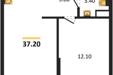 Фото №1: 1-комнатная квартира 37 м², 13/16 эт. - Краснодар, мкр. жилой комплекс Самолёт-6,