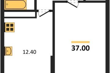 Фото №1: 1-комнатная квартира 37 м², 10/16 эт. - Краснодар, мкр. жилой комплекс Самолёт-6,