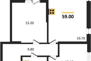 Фото №1: 2-комнатная квартира 61 м², 1/16 эт. - Краснодар, мкр. жилой комплекс Самолёт-6,