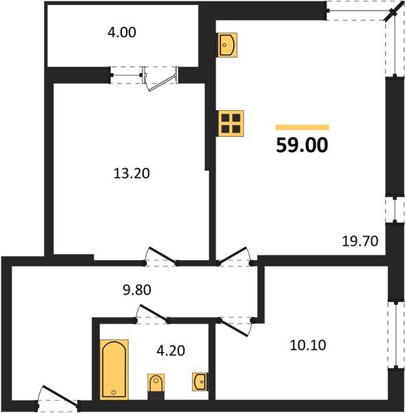 Фото №1: 2-комнатная квартира 61&nbsp;м², 1/16&nbsp;эт. - Краснодар, Прикубанский внутригородской округ, мкр. жилой комплекс Самолёт-6