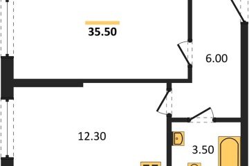 Фото №1: 1-комнатная квартира 35 м², 1/16 эт. - Краснодар, мкр. жилой комплекс Самолёт-6,