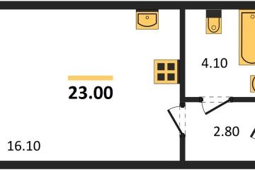 Фото №1: Студия 23 м², 1/16 эт. - Краснодар, мкр. жилой комплекс Самолёт-6,