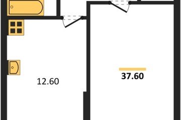 Фото №1: 1-комнатная квартира 37 м², 1/16 эт. - Краснодар, мкр. жилой комплекс Самолёт-6,