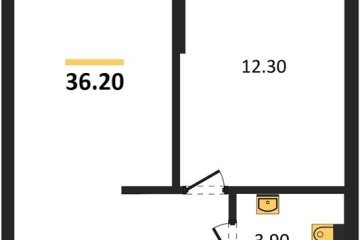 Фото №1: 1-комнатная квартира 36 м², 1/16 эт. - Краснодар, мкр. жилой комплекс Самолёт-6,