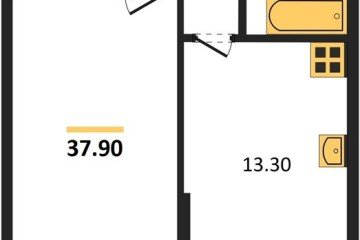 Фото №1: 1-комнатная квартира 37 м², 2/16 эт. - Краснодар, мкр. жилой комплекс Самолёт-6,