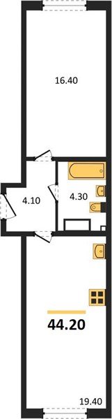 Фото №1: 1-комнатная квартира 44&nbsp;м², 3/16&nbsp;эт. - Краснодар, Прикубанский внутригородской округ, мкр. жилой комплекс Самолёт-6