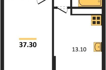 Фото №1: 1-комнатная квартира 37 м², 15/16 эт. - Краснодар, мкр. жилой комплекс Самолёт-6,