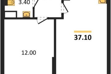 Фото №1: 1-комнатная квартира 37 м², 15/16 эт. - Краснодар, мкр. жилой комплекс Самолёт-6,