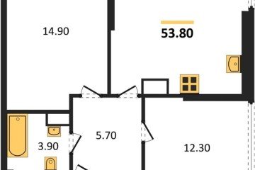 Фото №1: 2-комнатная квартира 53 м², 16/16 эт. - Краснодар, мкр. жилой комплекс Самолёт-6,
