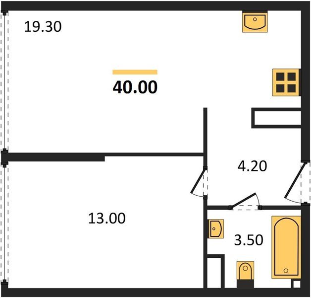 Фото №1: 1-комнатная квартира 40&nbsp;м², 16/16&nbsp;эт. - Краснодар, Прикубанский внутригородской округ, мкр. жилой комплекс Самолёт-6