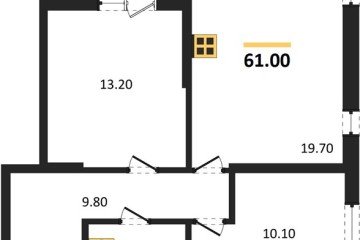 Фото №1: 2-комнатная квартира 61 м², 2/16 эт. - Краснодар, мкр. жилой комплекс Самолёт-6,