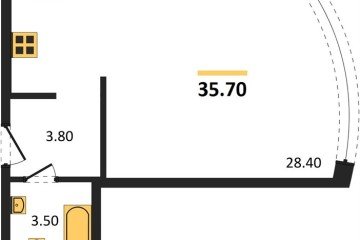 Фото №1: Студия 35 м², 2/16 эт. - Краснодар, мкр. жилой комплекс Самолёт-6,