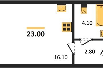 Фото №1: Студия 23 м², 2/16 эт. - Краснодар, мкр. жилой комплекс Самолёт-6,