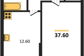 Фото №1: 1-комнатная квартира 37 м², 2/16 эт. - Краснодар, мкр. жилой комплекс Самолёт-6,