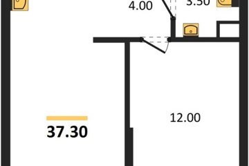 Фото №1: 1-комнатная квартира 37 м², 6/16 эт. - Краснодар, мкр. жилой комплекс Самолёт-6,