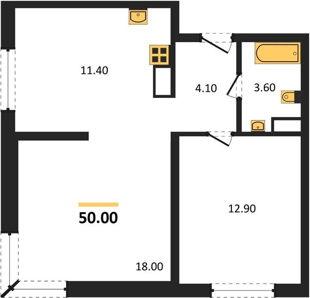 Фото №1: 2-комнатная квартира 50&nbsp;м², 13/16&nbsp;эт. - Краснодар, Прикубанский внутригородской округ, мкр. жилой комплекс Самолёт-6