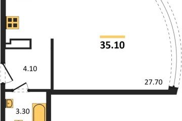 Фото №1: Студия 35 м², 15/16 эт. - Краснодар, мкр. жилой комплекс Самолёт-6,