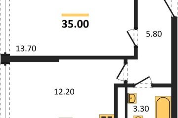Фото №1: 1-комнатная квартира 35 м², 15/16 эт. - Краснодар, мкр. жилой комплекс Самолёт-6,
