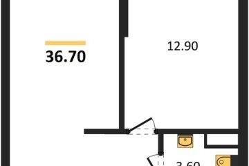 Фото №1: 1-комнатная квартира 36 м², 16/16 эт. - Краснодар, мкр. жилой комплекс Самолёт-6,