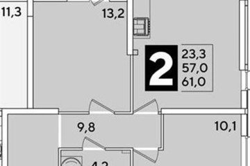 Фото №1: 2-комнатная квартира 61 м², 2/16 эт. - Краснодар, мкр. жилой комплекс Самолёт-6,
