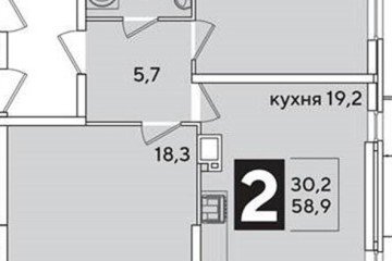 Фото №1: 2-комнатная квартира 58 м², 14/16 эт. - Краснодар, мкр. жилой комплекс Самолёт-6,