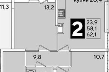 Фото №1: 2-комнатная квартира 62 м², 16/16 эт. - Краснодар, мкр. жилой комплекс Самолёт-6,